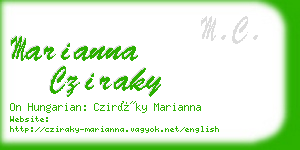 marianna cziraky business card